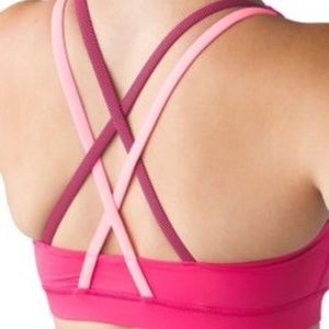lululemon | pink energy sports bra